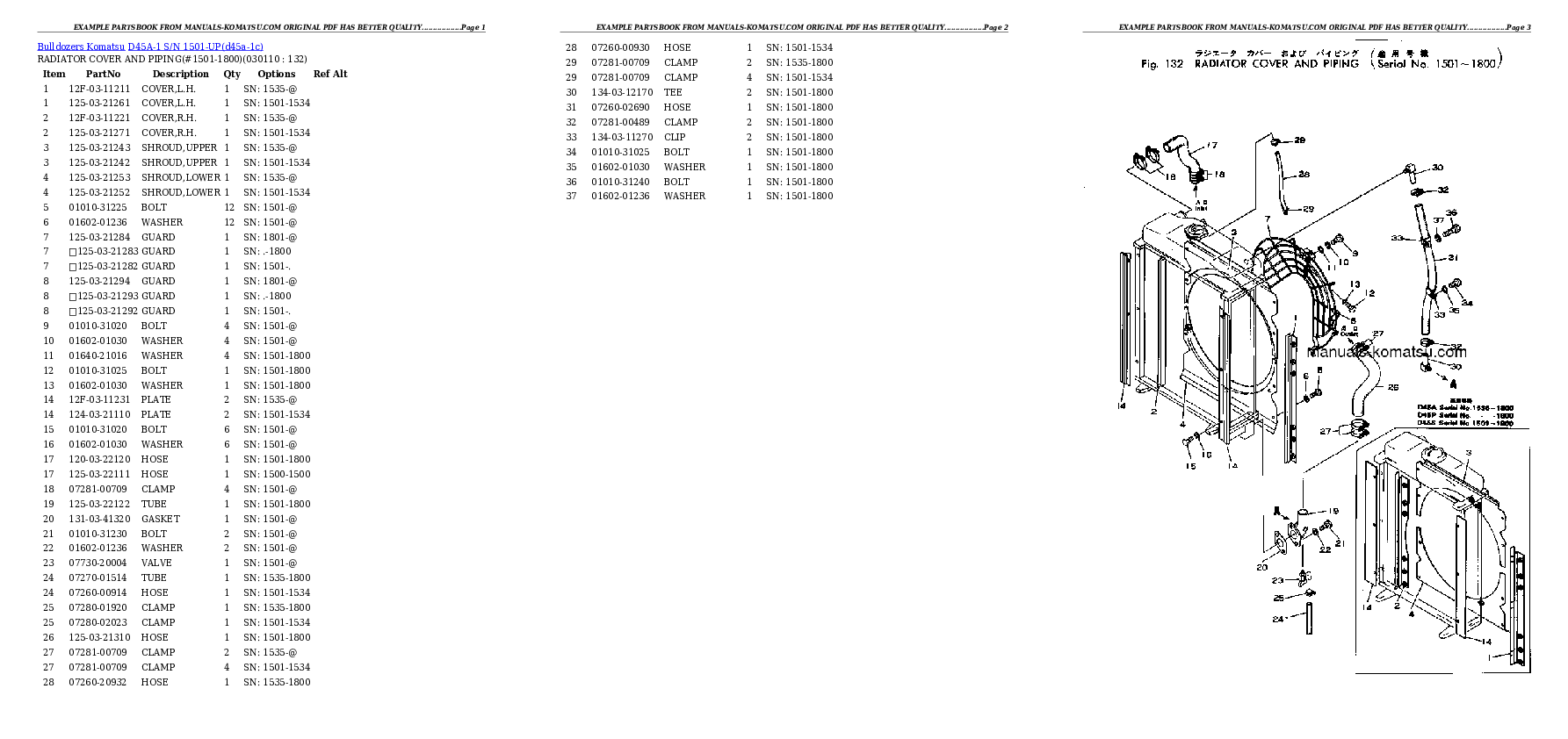 Protected: D45A-1 S/N 1501-UP Partsbook
