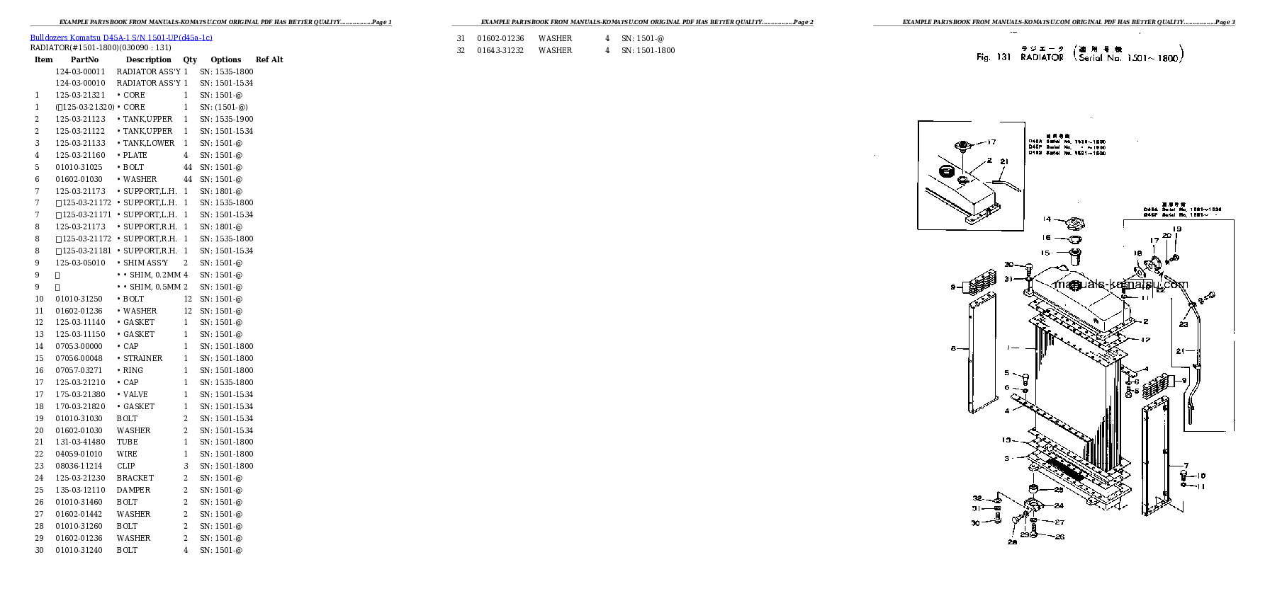 Protected: D45A-1 S/N 1501-UP Partsbook