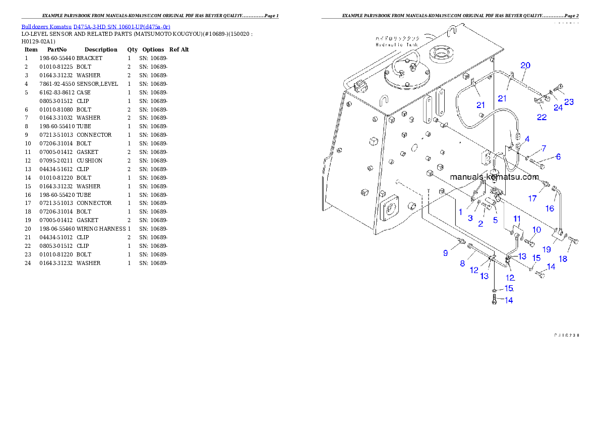 Protected: D475A-3-HD S/N 10601-UP Partsbook