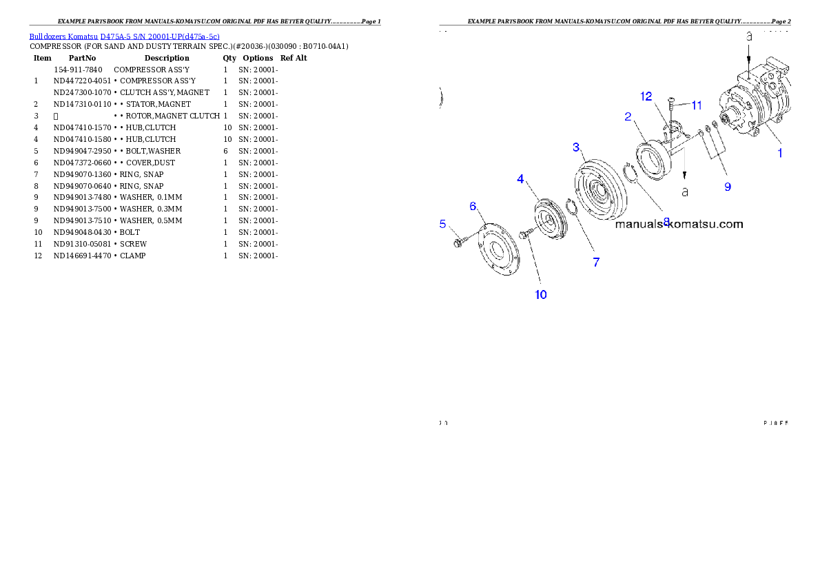 Protected: D475A-5 S/N 20001-UP (For Alaska Extreme Cold Terrain Spec.) Partsbook