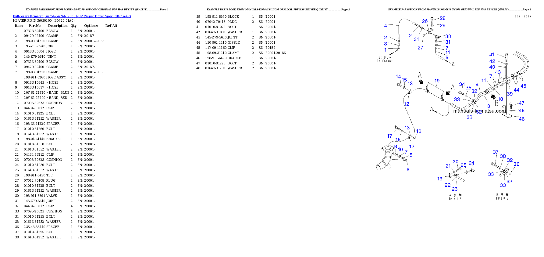 Protected: D475A-5A S/N 20001-UP (Super Dozer Spec.) Partsbook