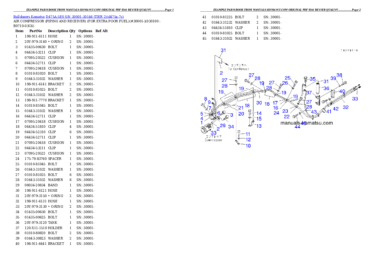 Protected: D475A-5E0 S/N 30001-30146 (TIER 2) Partsbook