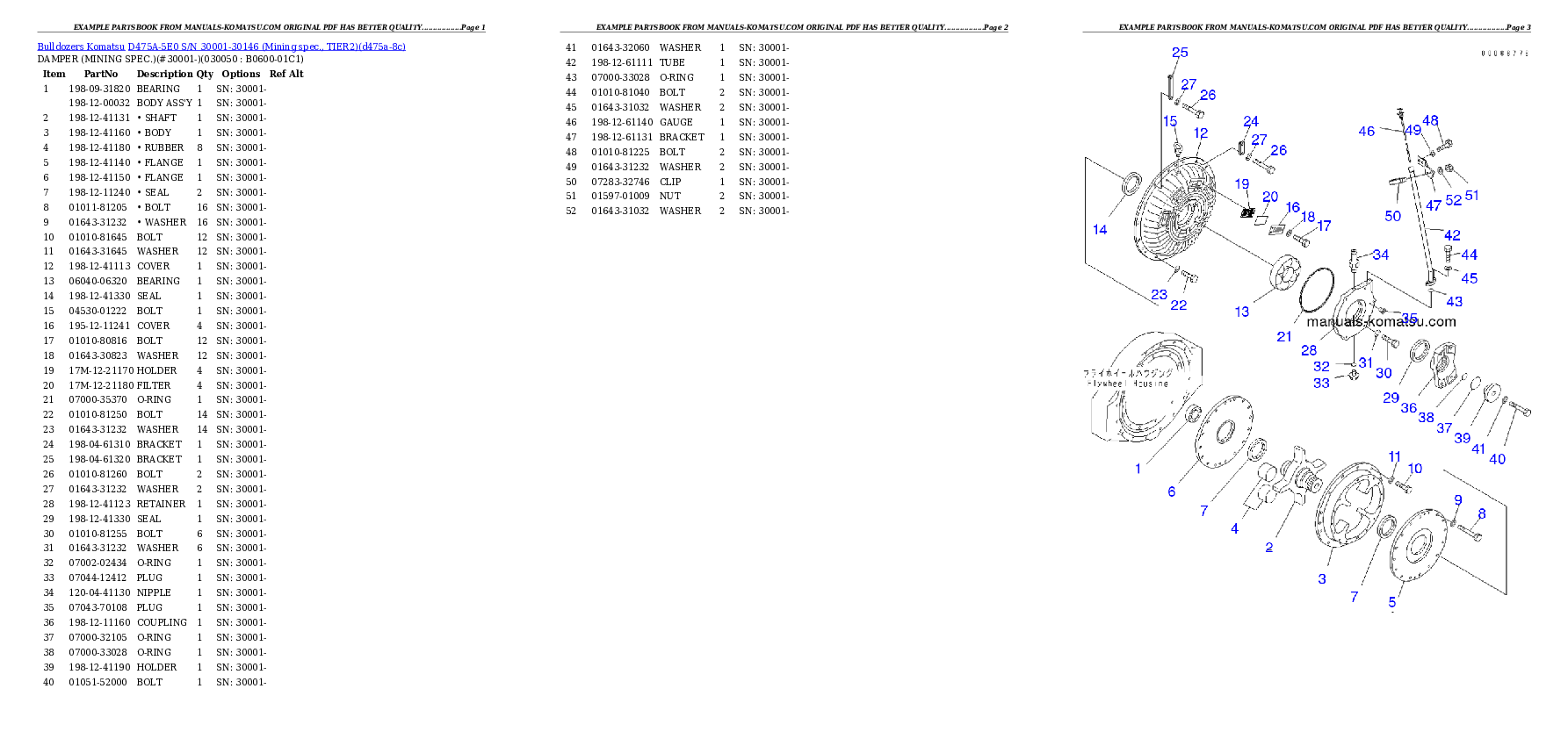 Protected: D475A-5E0 S/N 30001-30146 (Mining spec., TIER2) Partsbook