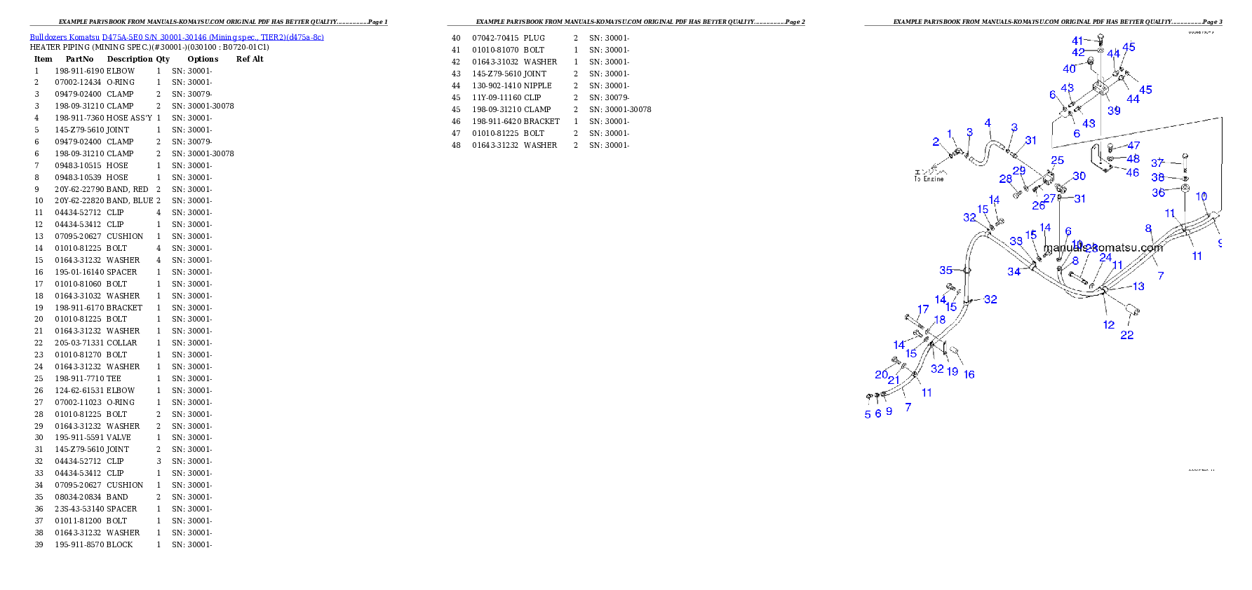 Protected: D475A-5E0 S/N 30001-30146 (Mining spec., TIER2) Partsbook