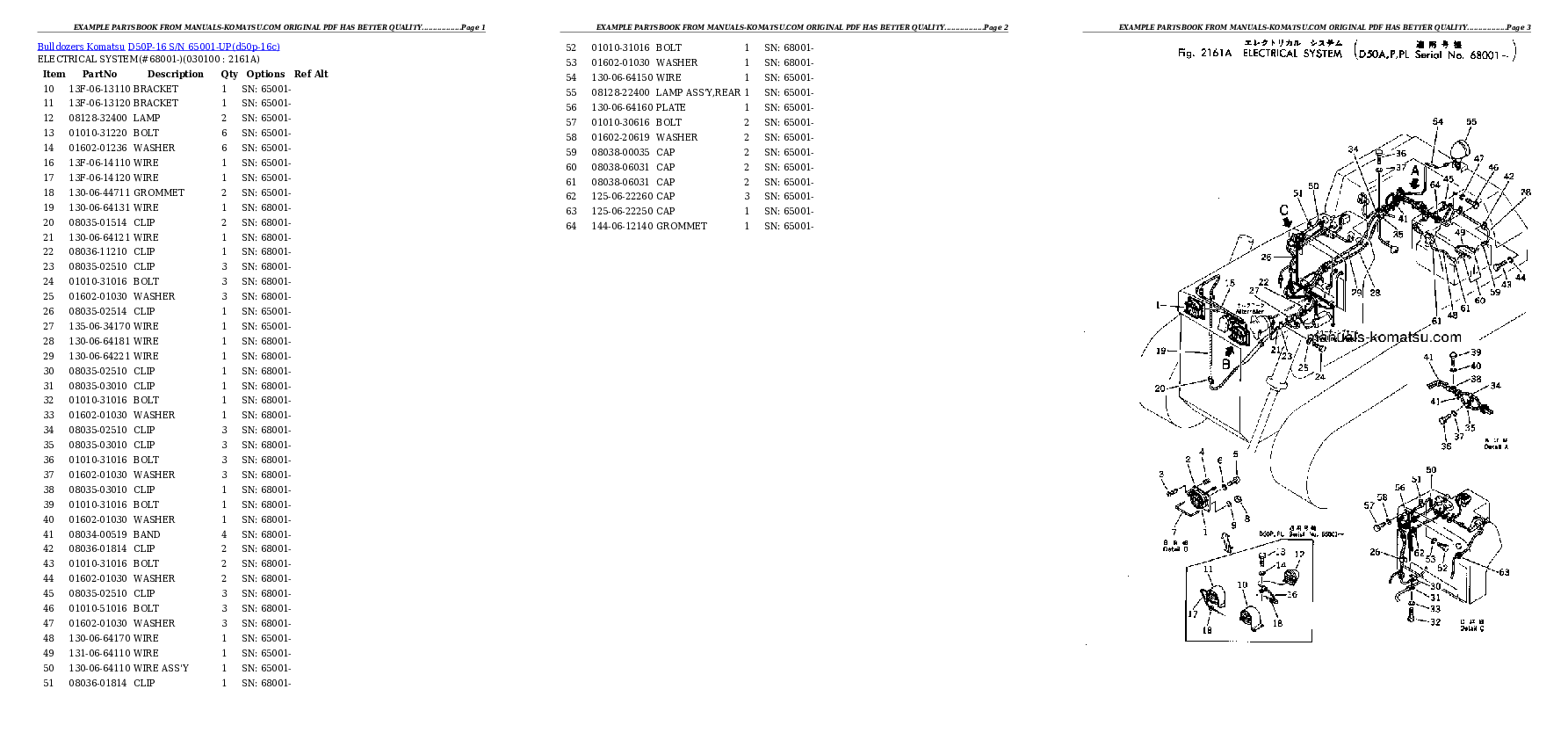 Protected: D50P-16 S/N 65001-UP Partsbook