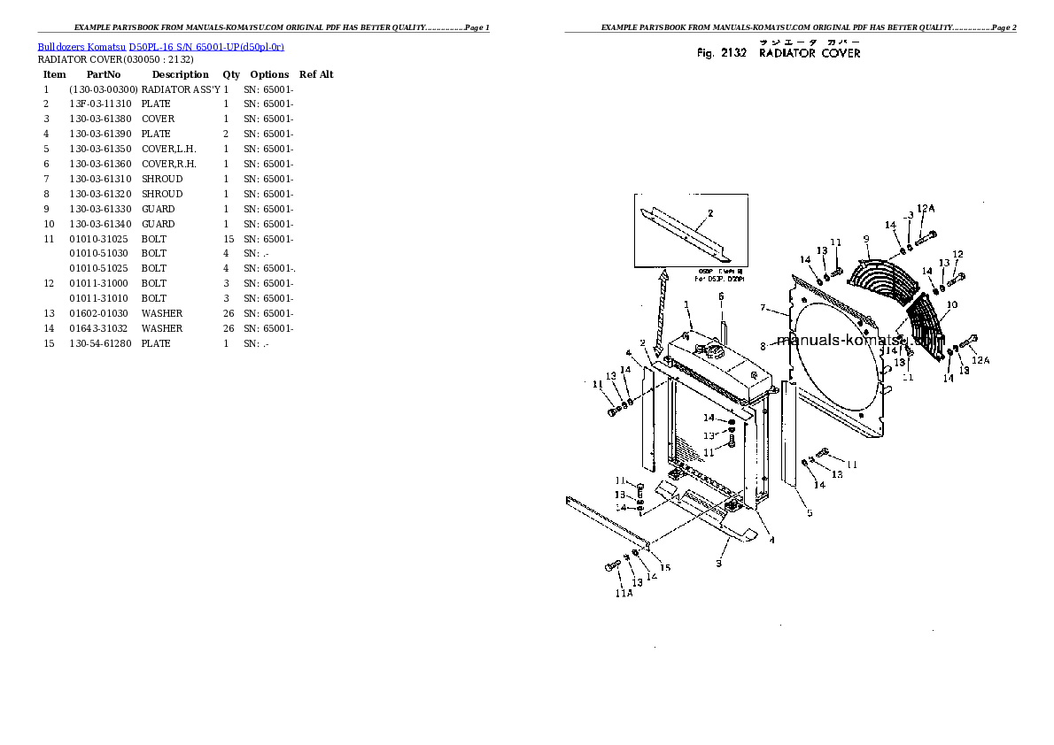 Protected: D50PL-16 S/N 65001-UP Partsbook