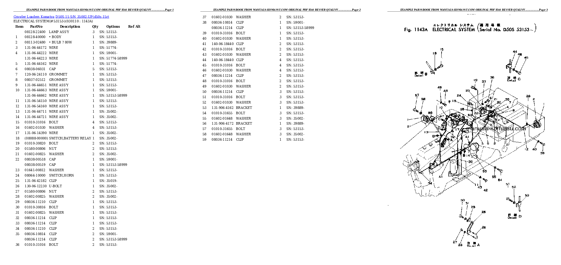 Protected: D50S-15 S/N 35002-UP Partsbook