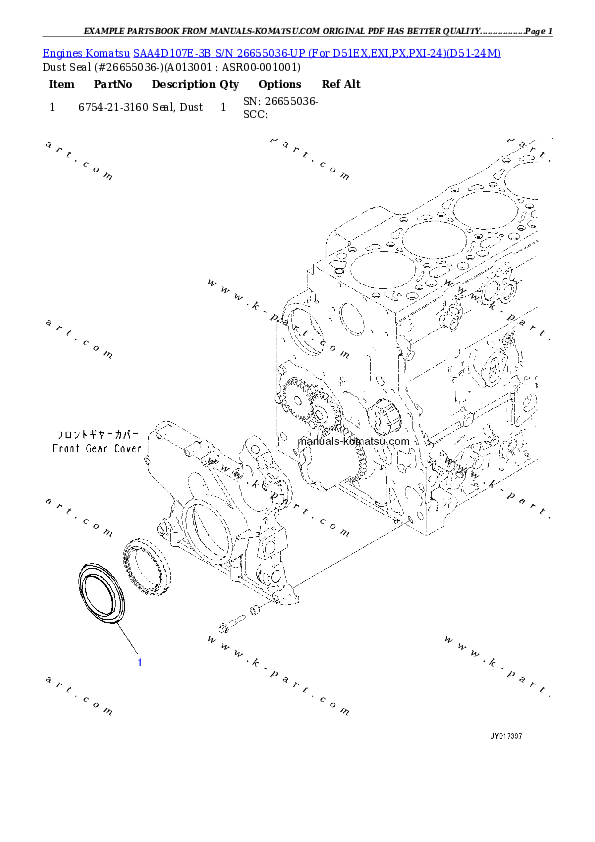 Protected: SAA4D107E-3B S/N 26655036-UP (For D51EX,EXI,PX,PXI-24) Partsbook