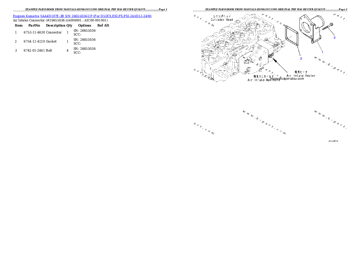 Protected: SAA4D107E-3B S/N 26655036-UP (For D51EX,EXI,PX,PXI-24) Partsbook