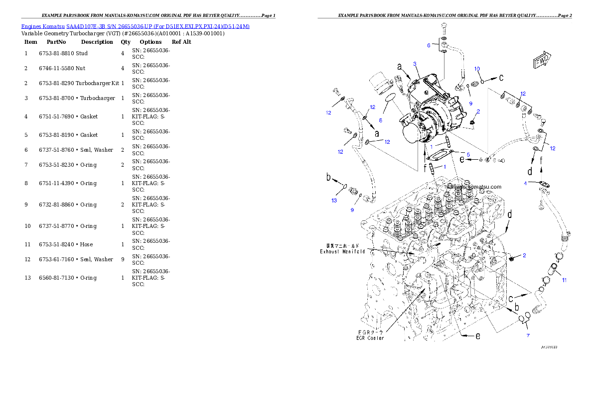 Protected: SAA4D107E-3B S/N 26655036-UP (For D51EX,EXI,PX,PXI-24) Partsbook