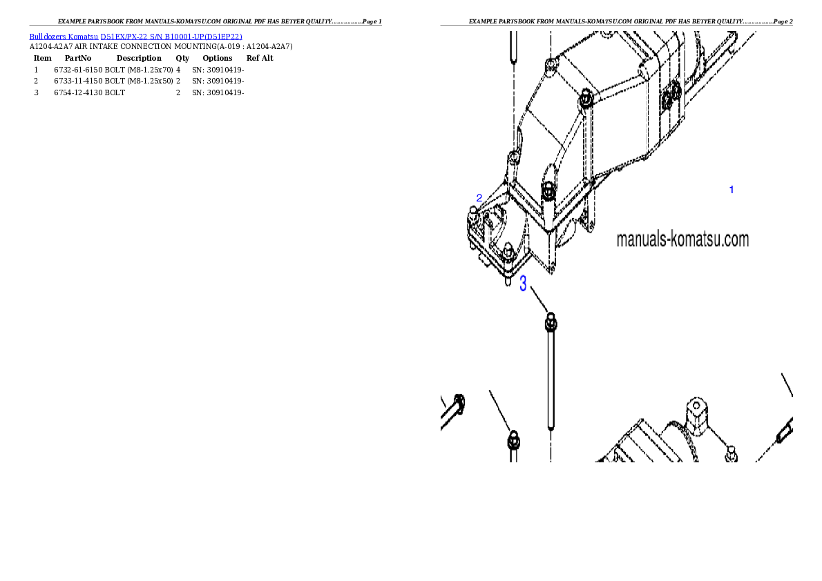 Protected: D51EX/PX-22 S/N B10001-UP Partsbook