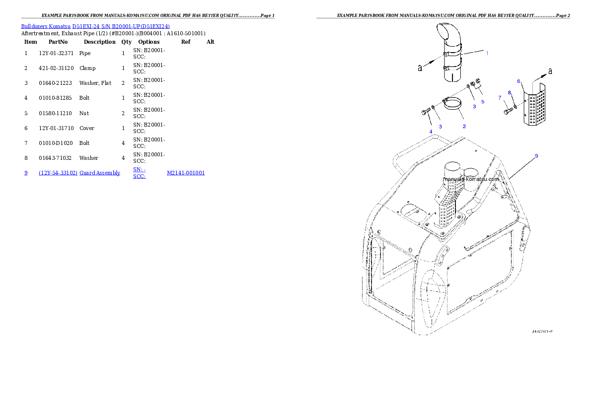 Protected: D51EXI-24 S/N B20001-UP Partsbook