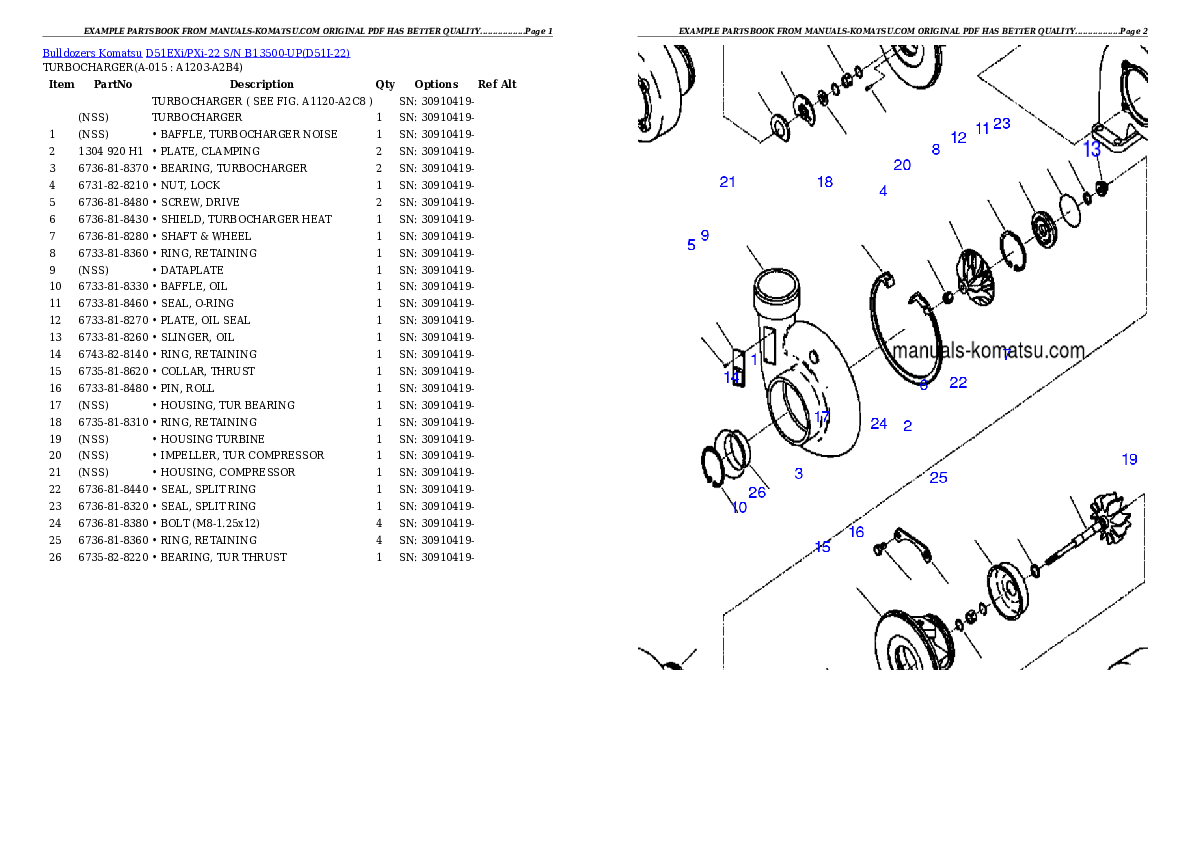 Protected: D51EXi/PXi-22 S/N B13500-UP Partsbook