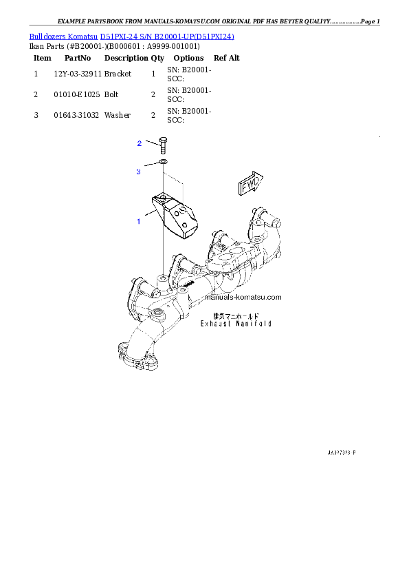 Protected: D51PXI-24 S/N B20001-UP Partsbook