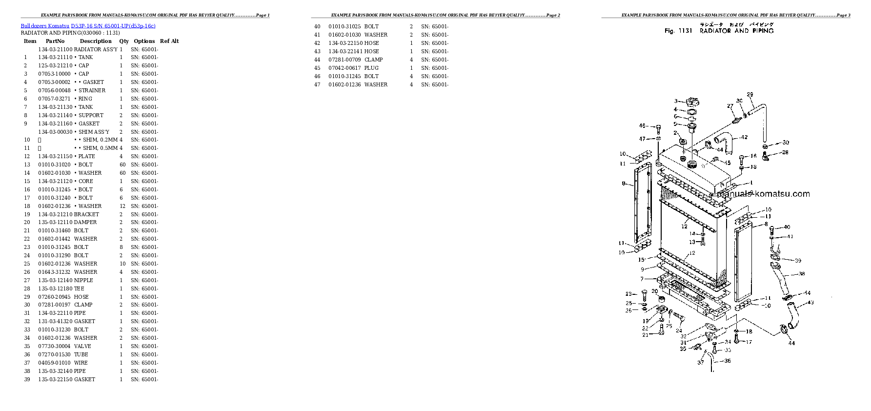 Protected: D53P-16 S/N 65001-UP Partsbook