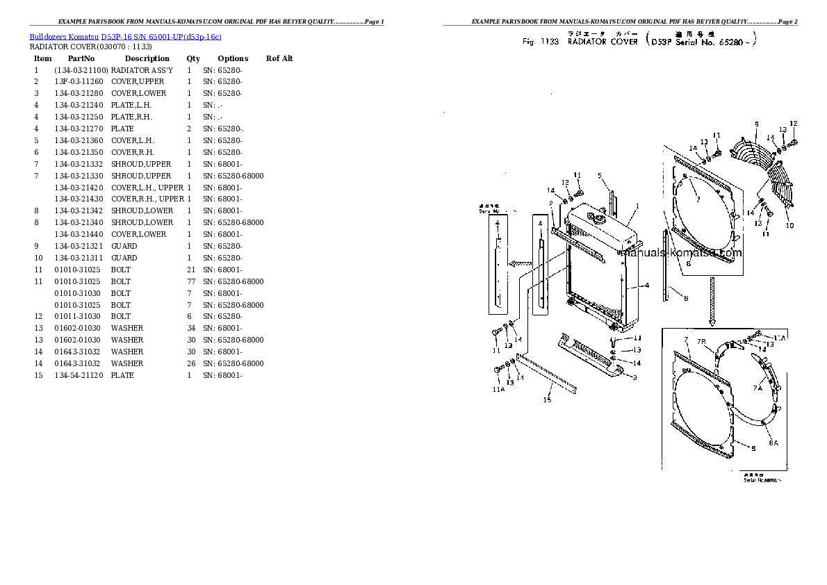 Protected: D53P-16 S/N 65001-UP Partsbook