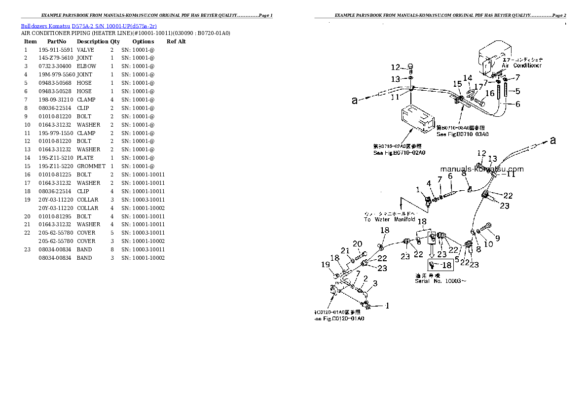Protected: D575A-2 S/N 10001-UP Partsbook