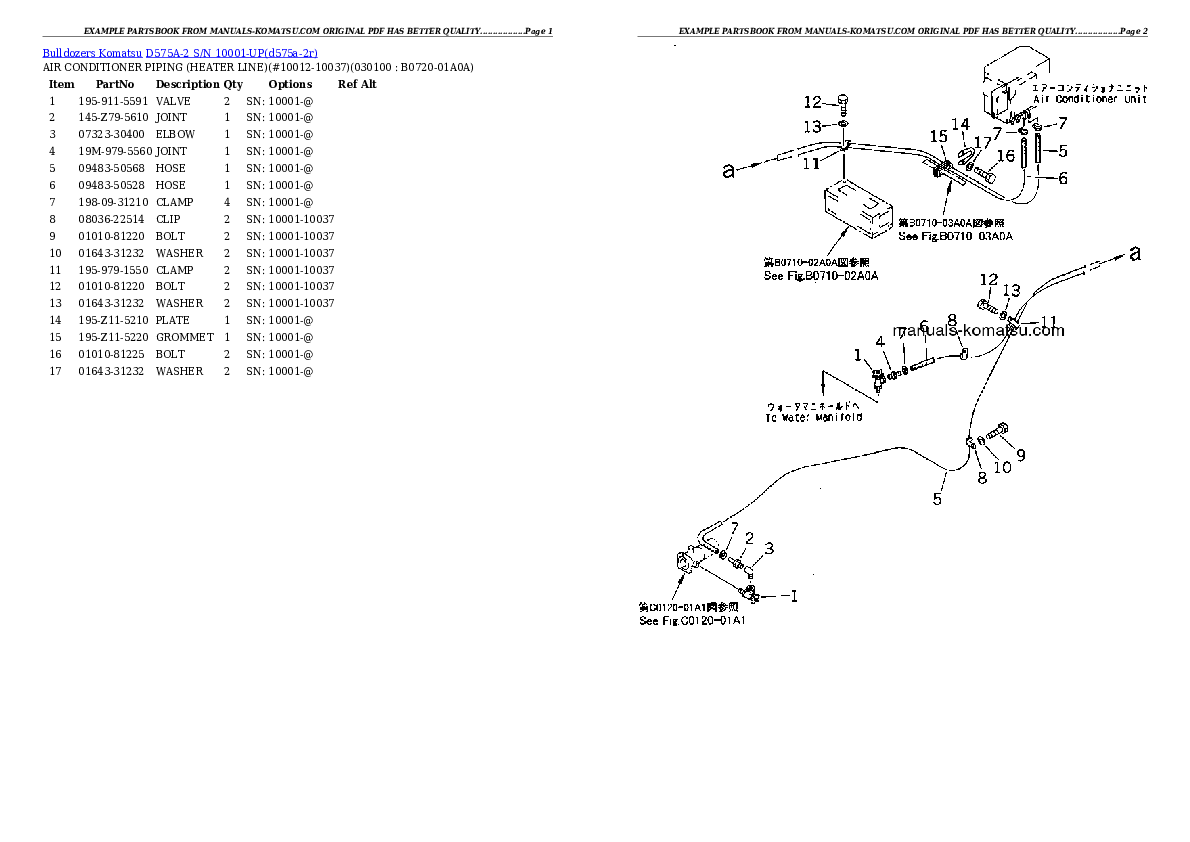 Protected: D575A-2 S/N 10001-UP Partsbook