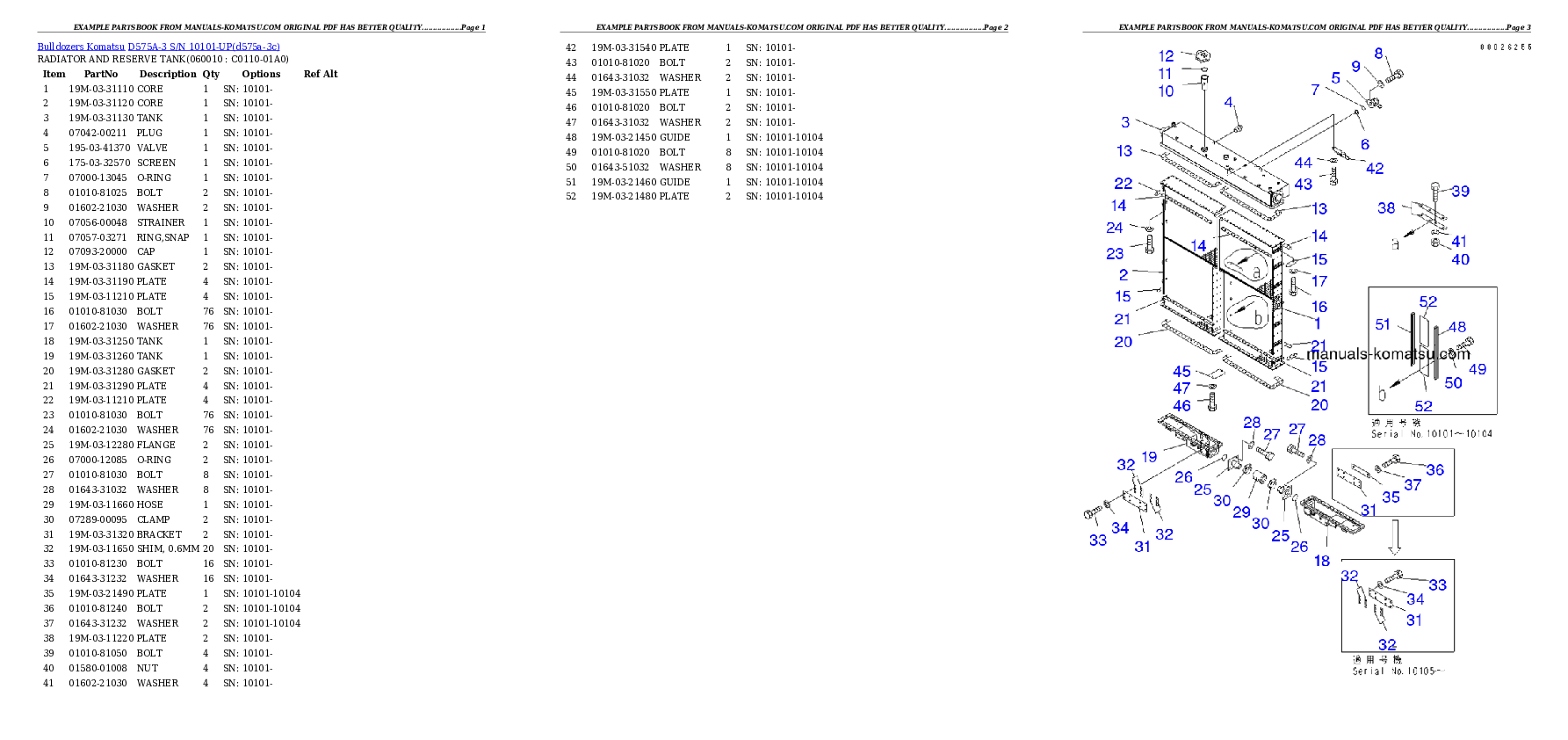 Protected: D575A-3 S/N 10101-UP Partsbook