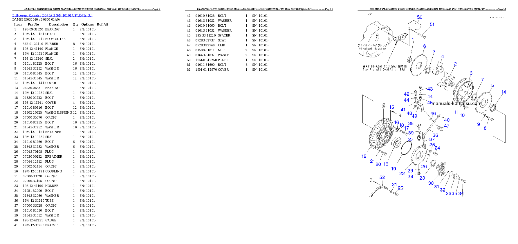 Protected: D575A-3 S/N 10101-UP Partsbook