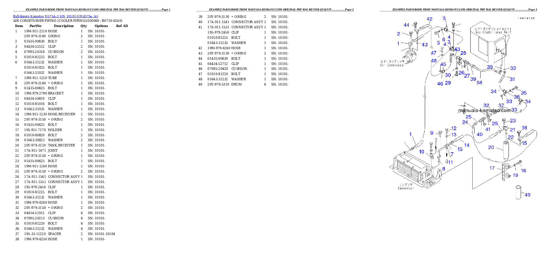 Protected: D575A-3 S/N 10101-UP Partsbook