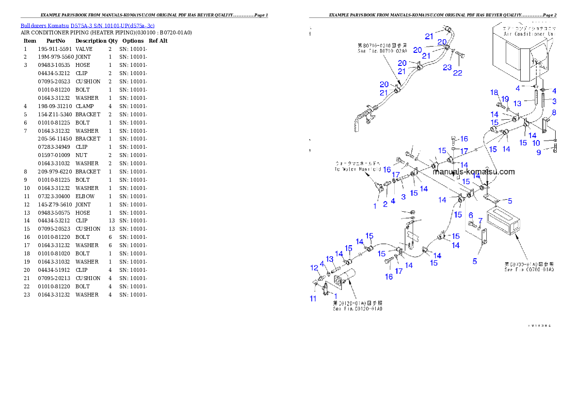 Protected: D575A-3 S/N 10101-UP Partsbook