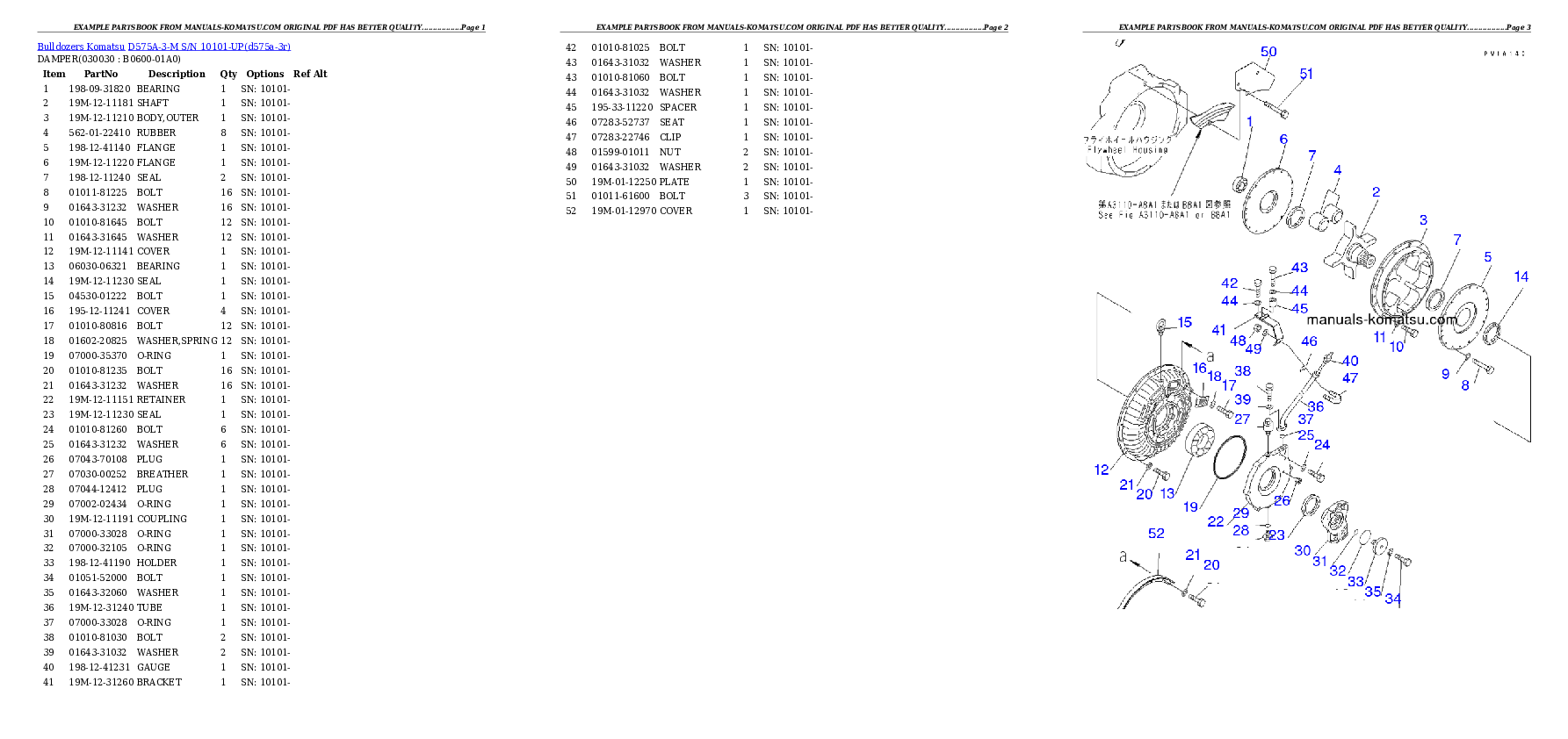 Protected: D575A-3-M S/N 10101-UP Partsbook