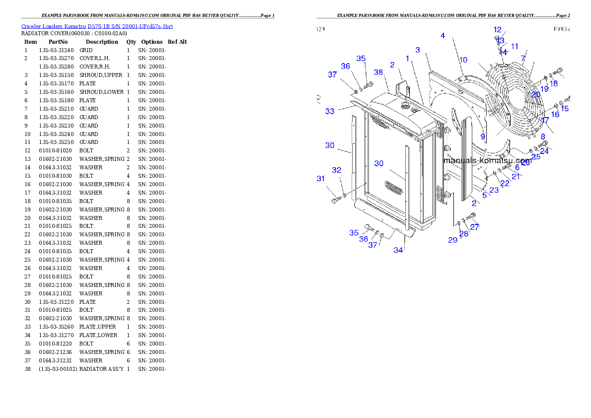 Protected: D57S-1B S/N 20001-UP Partsbook