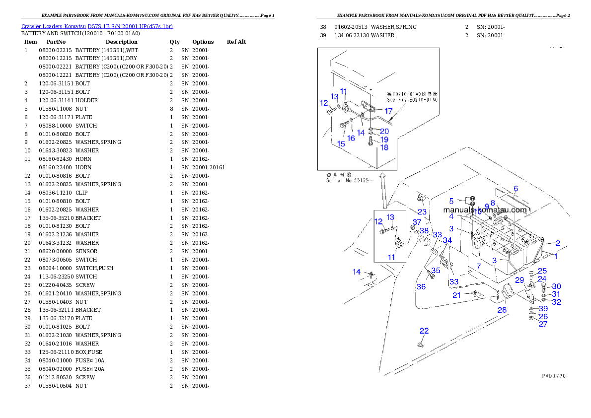 Protected: D57S-1B S/N 20001-UP Partsbook