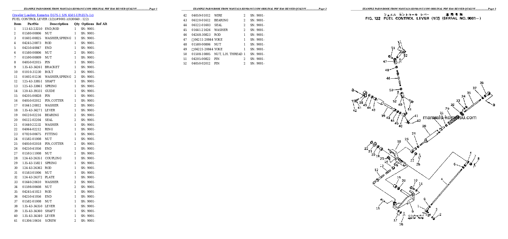 Protected: D57S-1 S/N 6501-UP Partsbook