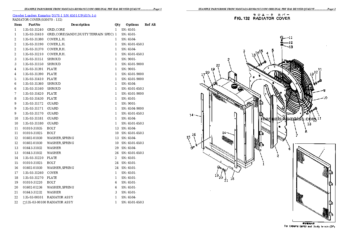Protected: D57S-1 S/N 6501-UP Partsbook