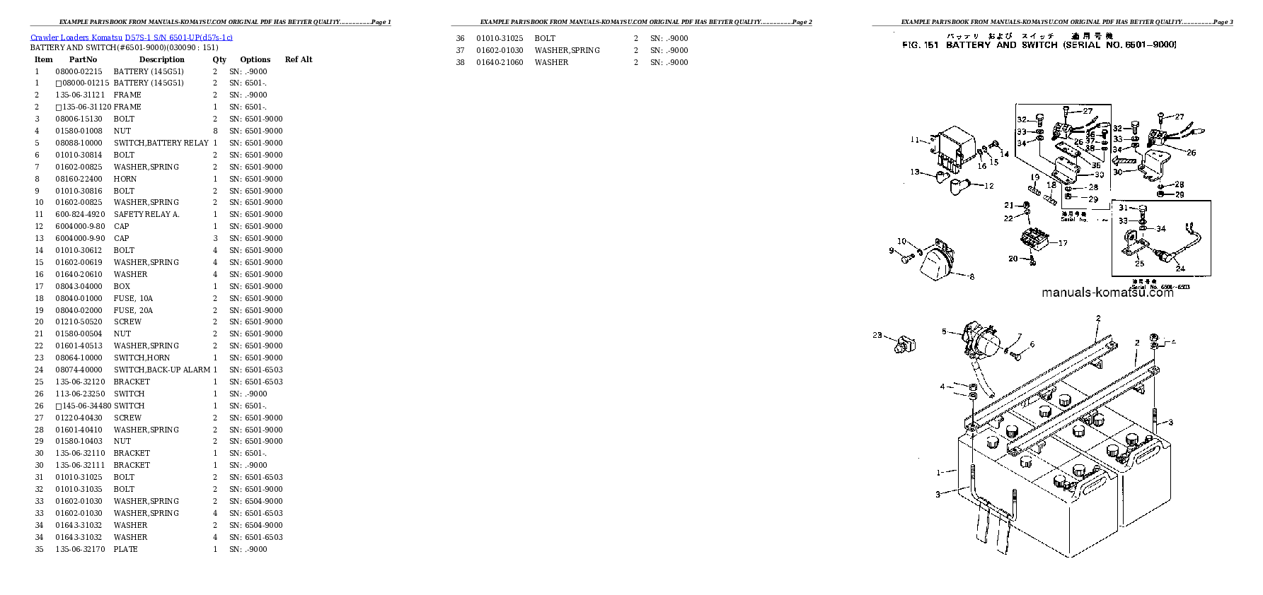 Protected: D57S-1 S/N 6501-UP Partsbook