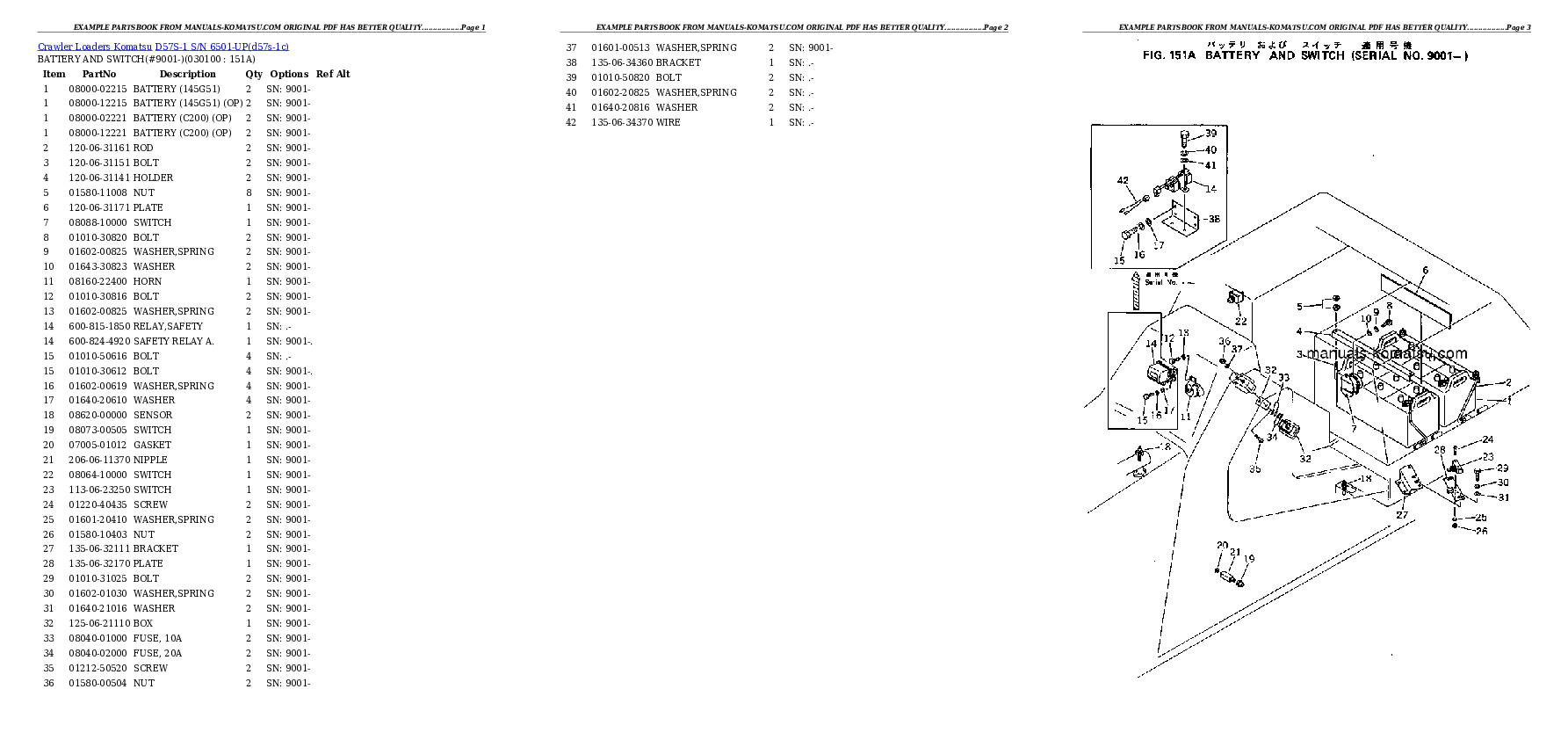 Protected: D57S-1 S/N 6501-UP Partsbook
