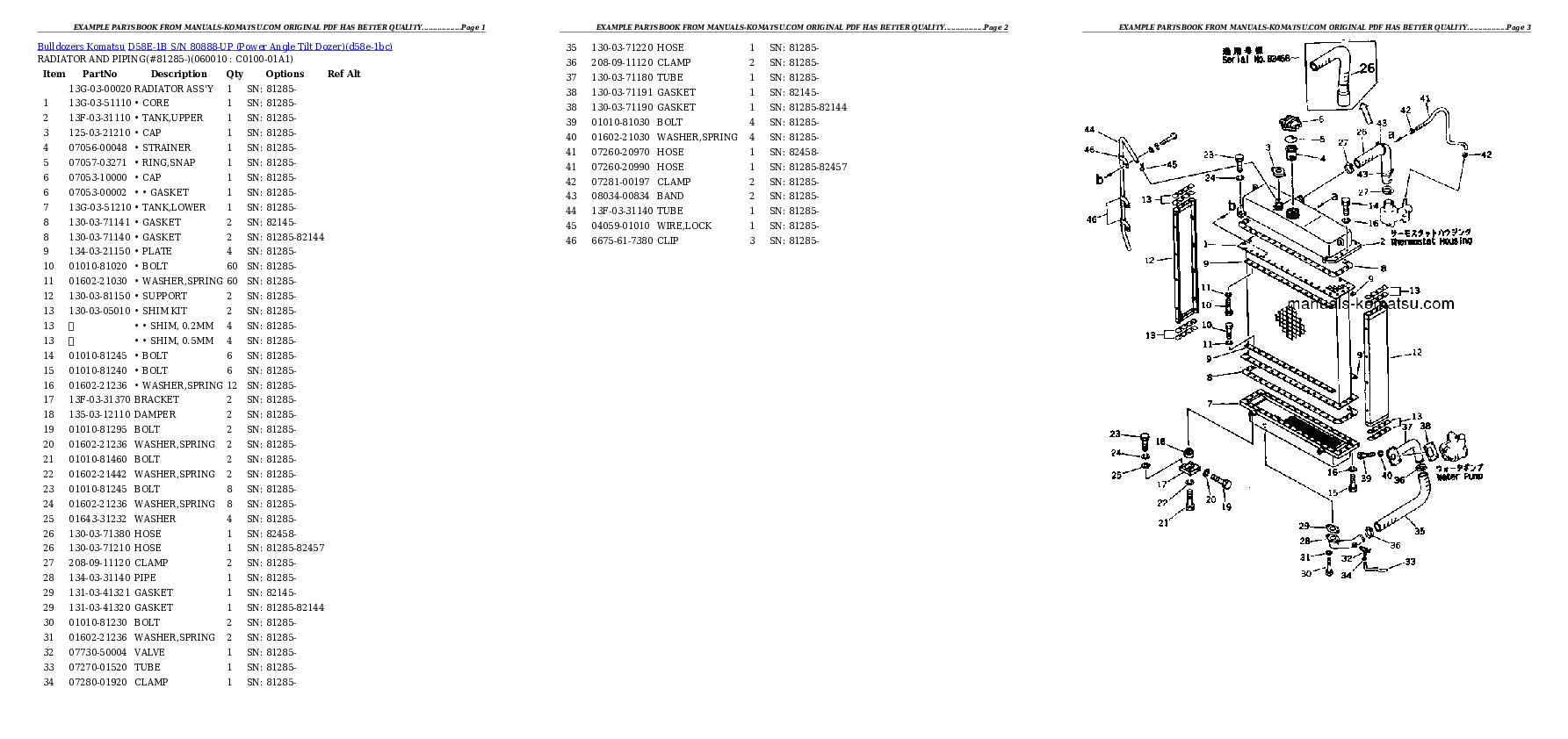 Protected: D58E-1B S/N 80888-UP (Power Angle Tilt Dozer) Partsbook