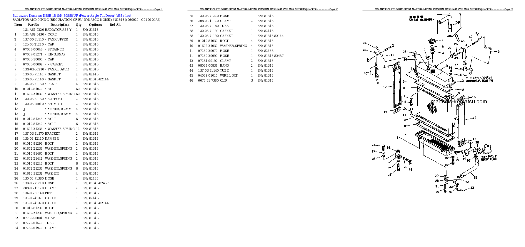 Protected: D58E-1B S/N 80888-UP (Power Angle Tilt Dozer) Partsbook