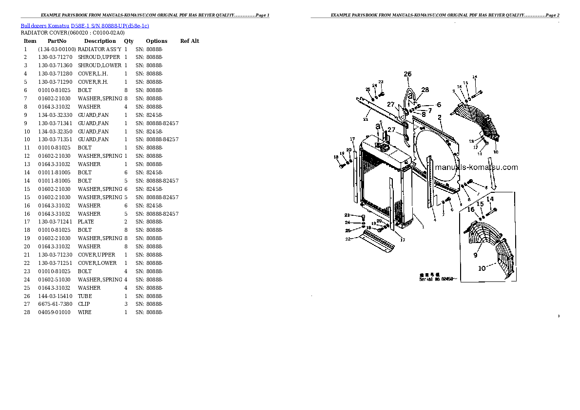 Protected: D58E-1 S/N 80888-UP Partsbook