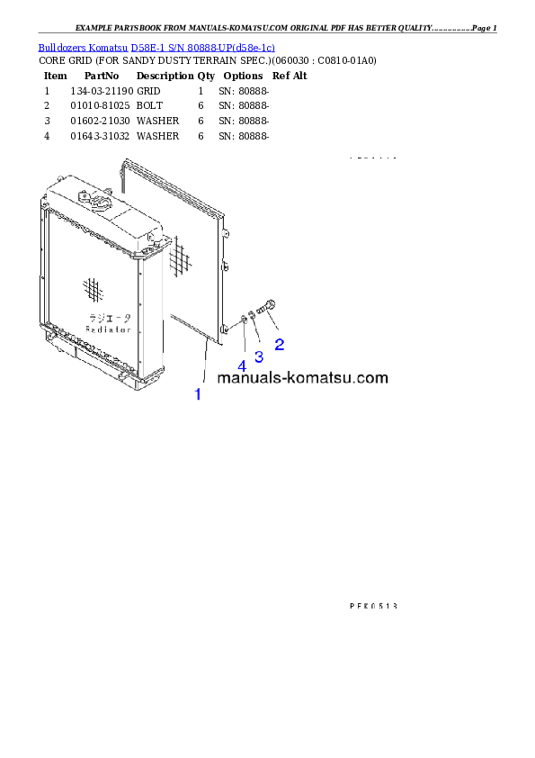 Protected: D58E-1 S/N 80888-UP Partsbook