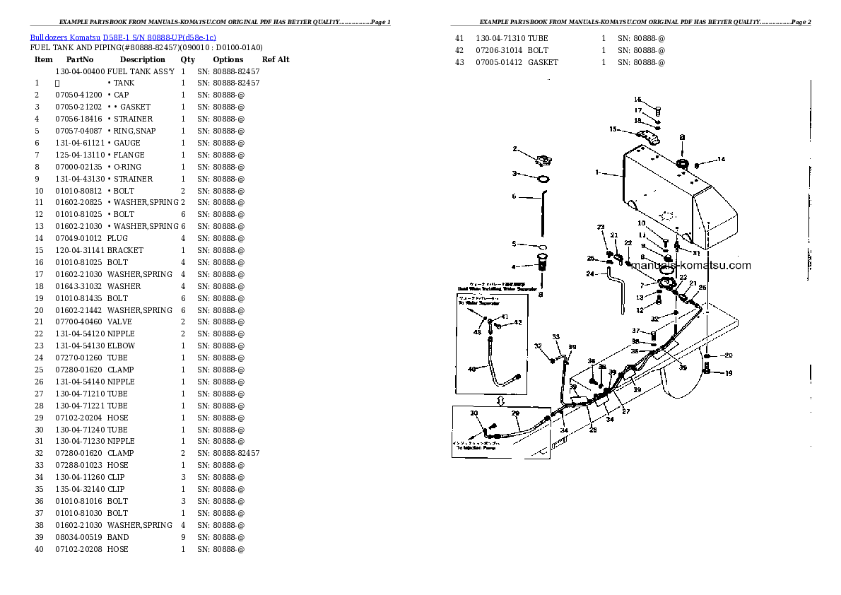 Protected: D58E-1 S/N 80888-UP Partsbook