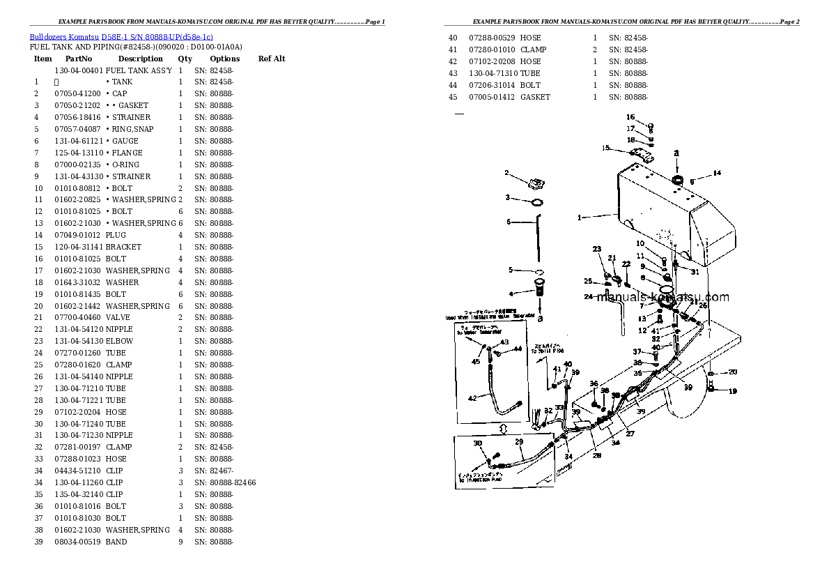 Protected: D58E-1 S/N 80888-UP Partsbook