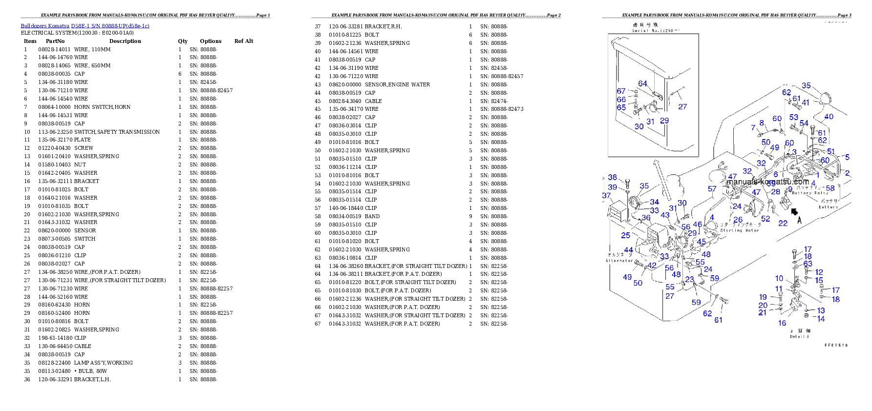 Protected: D58E-1 S/N 80888-UP Partsbook