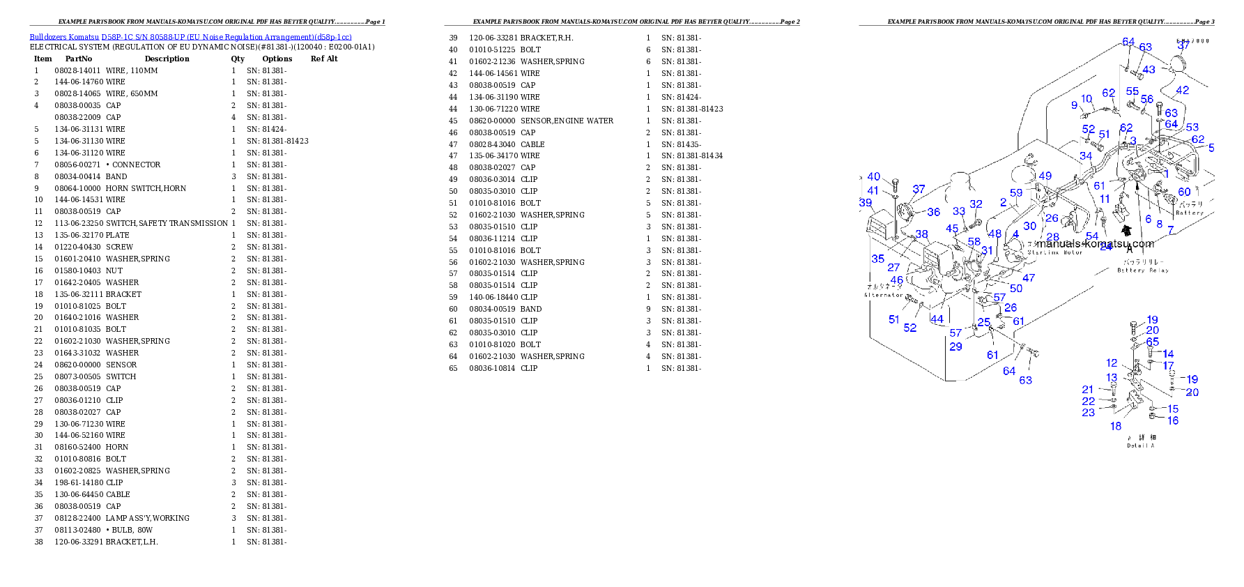 Protected: D58P-1C S/N 80588-UP (EU Noise Regulation Arrangement) Partsbook