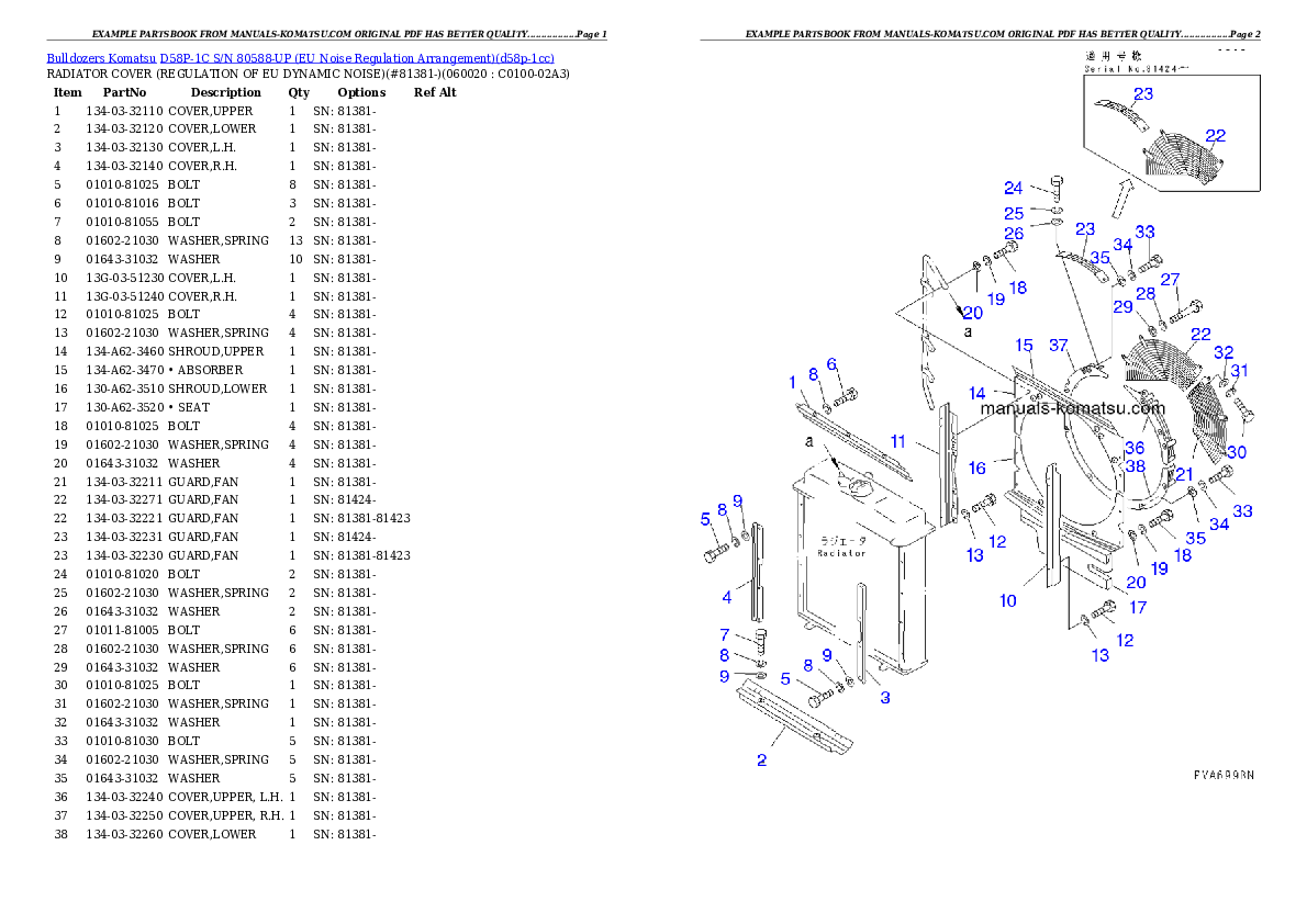 Protected: D58P-1C S/N 80588-UP (EU Noise Regulation Arrangement) Partsbook