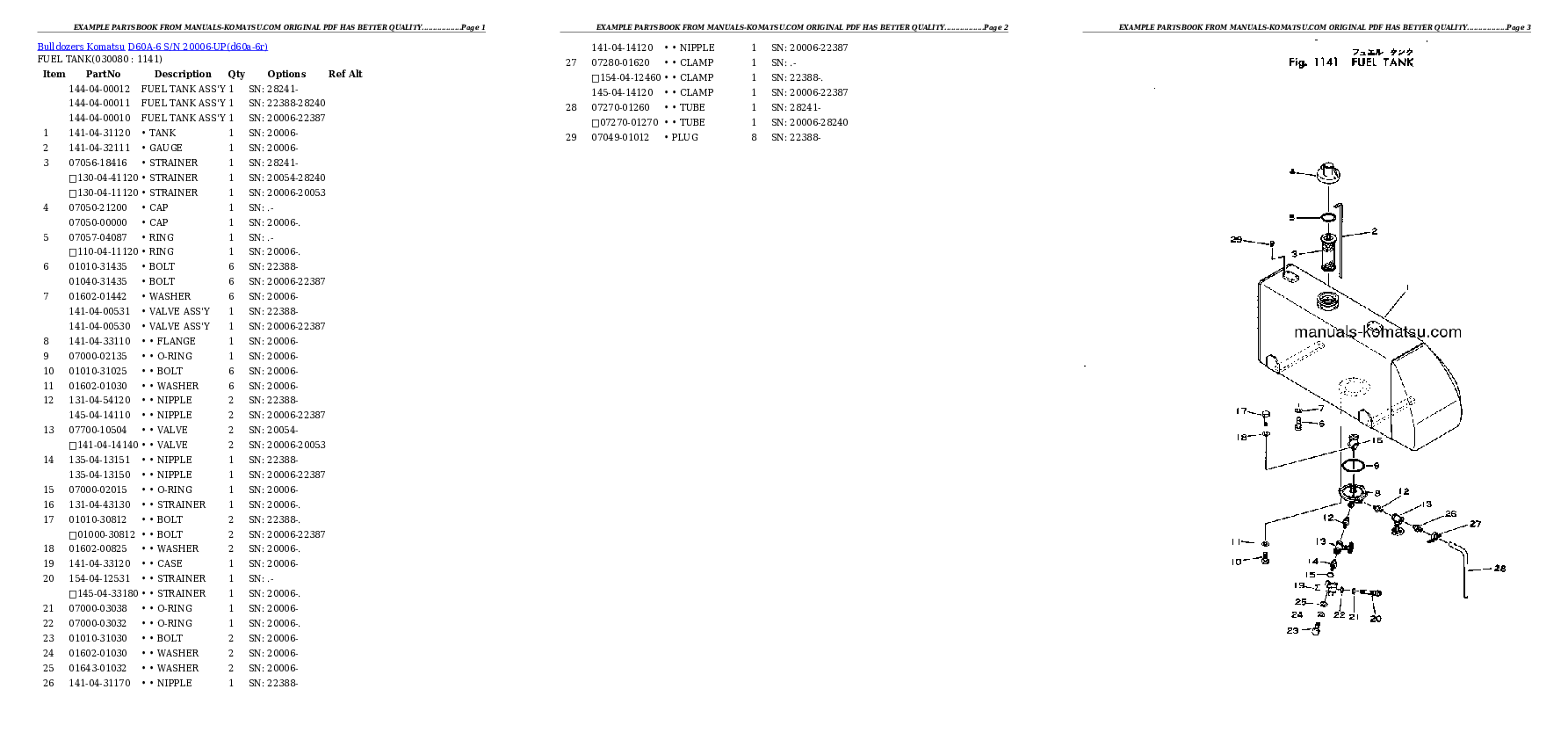 Protected: D60A-6 S/N 20006-UP Partsbook