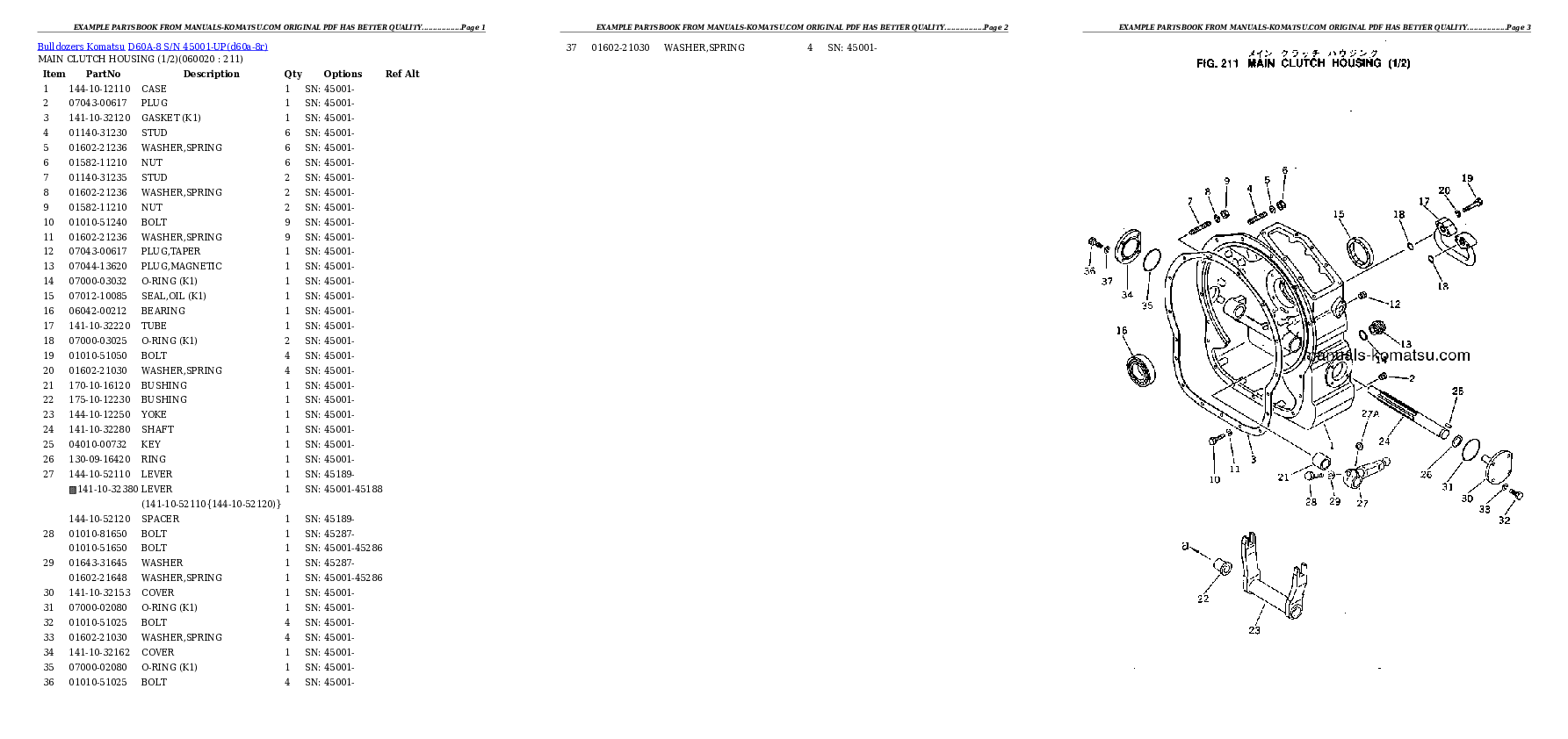 Protected: D60A-8 S/N 45001-UP Partsbook