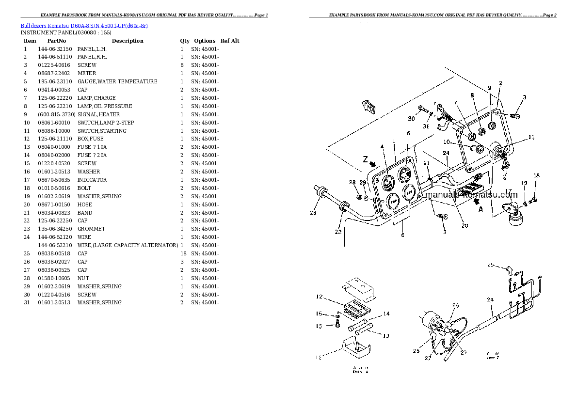 Protected: D60A-8 S/N 45001-UP Partsbook