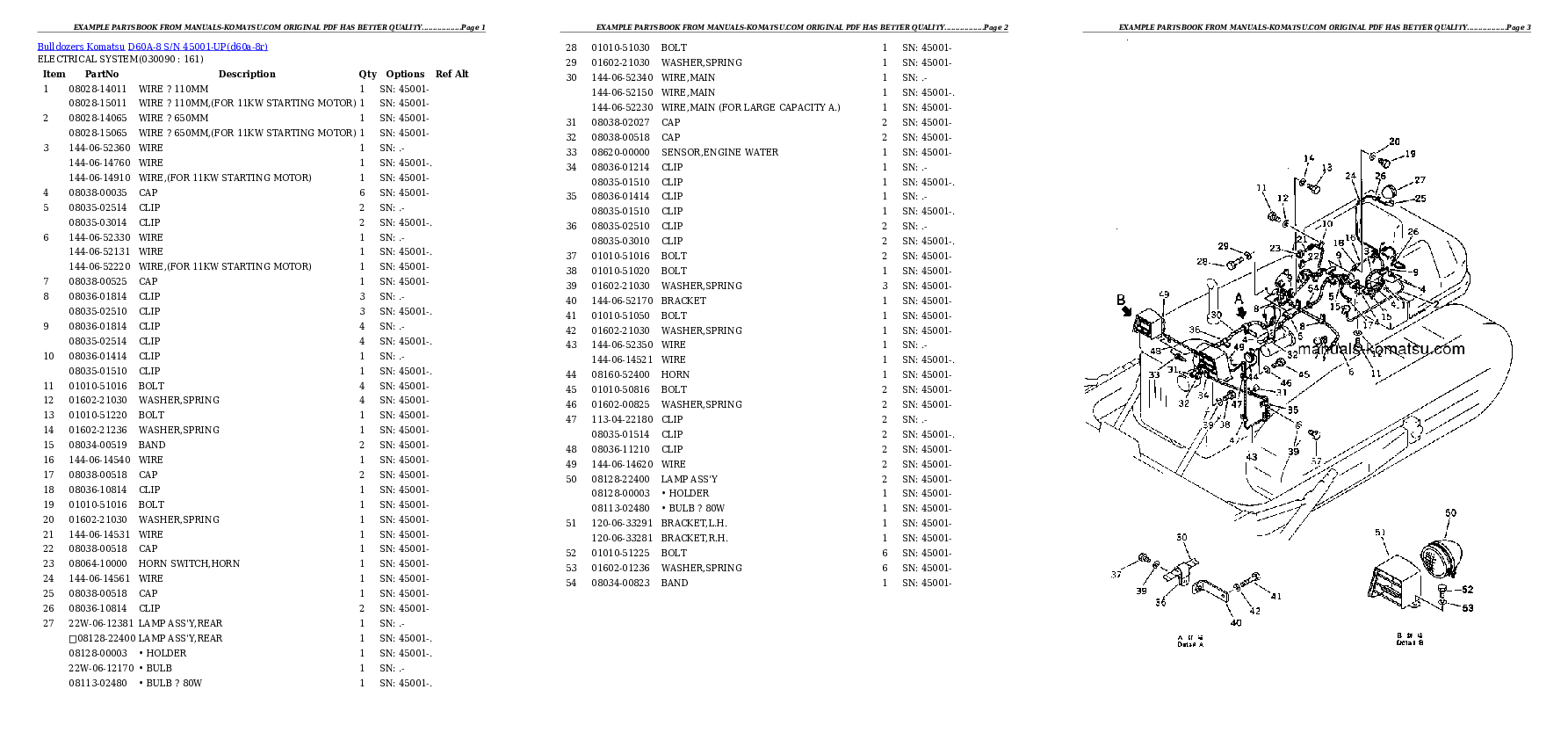 Protected: D60A-8 S/N 45001-UP Partsbook