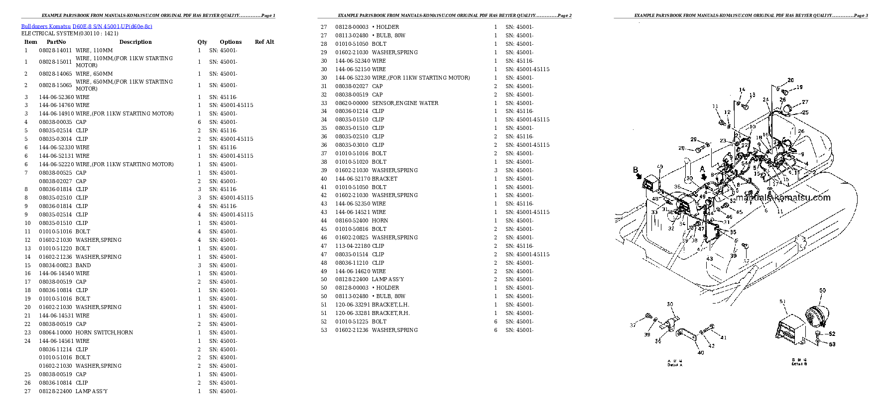 Protected: D60E-8 S/N 45001-UP Partsbook