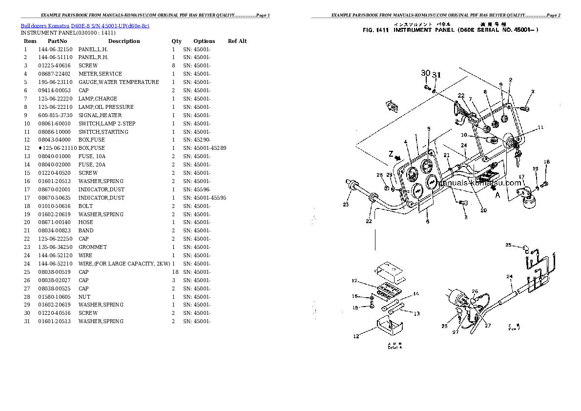 Protected: D60E-8 S/N 45001-UP Partsbook