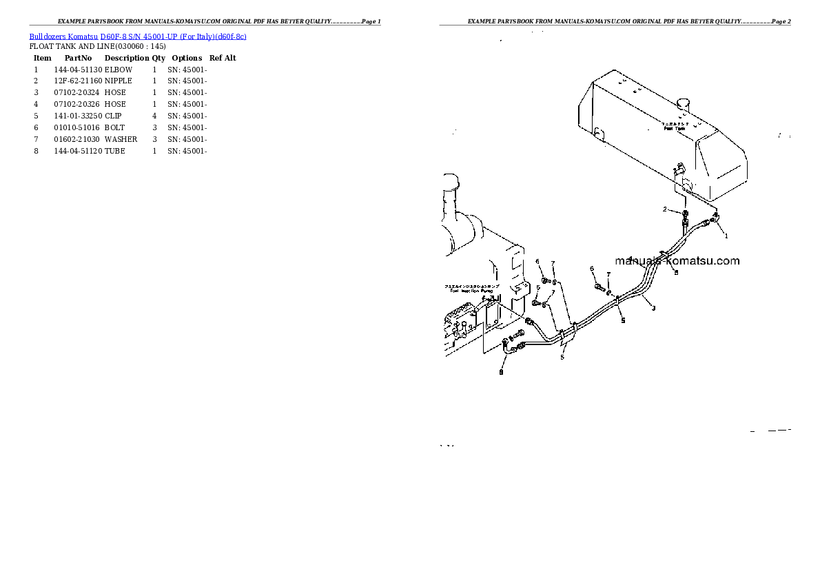 Protected: D60F-8 S/N 45001-UP (For Italy) Partsbook