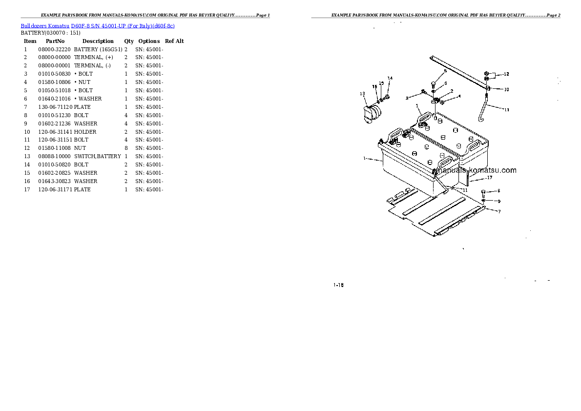 Protected: D60F-8 S/N 45001-UP (For Italy) Partsbook